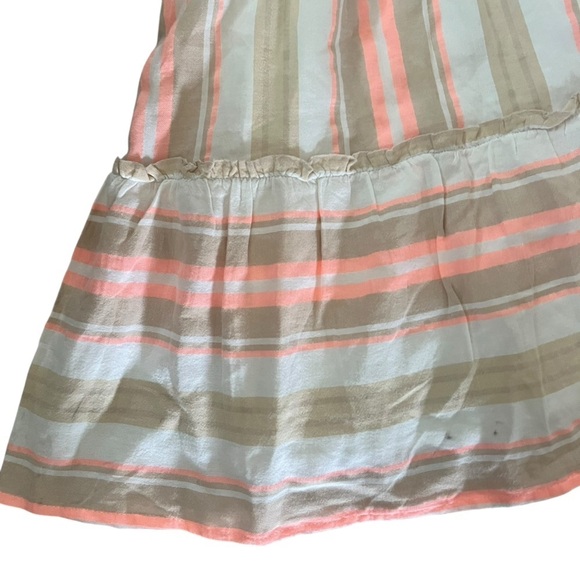 NEW Vineyard Vines Dress Medium Striped V Neck Striped Dress Sand Summer $189 - Picture 4 of 11
